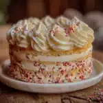 quick confetti birthday cake - featured image