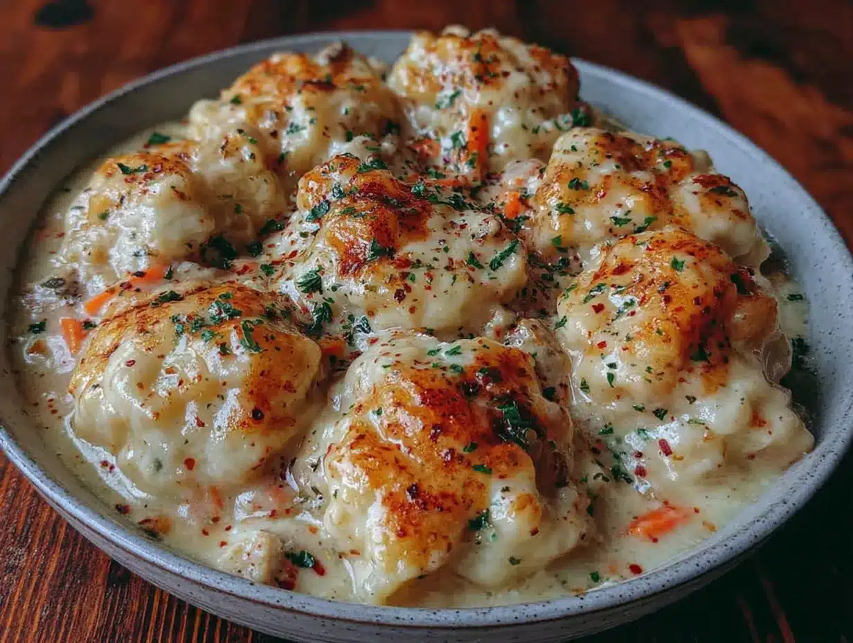 quick creamy chicken and dumplings preparation steps
