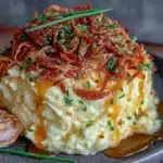 quick garlic herb mashed potatoes with crispy shallots - featured image