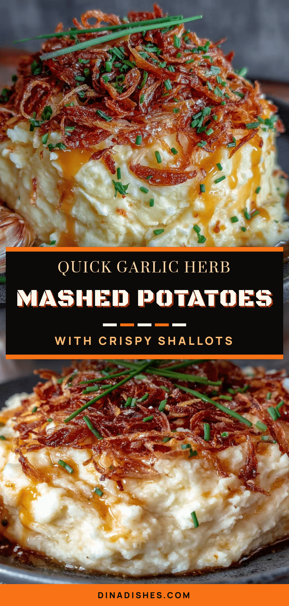 quick garlic herb mashed potatoes with crispy shallots recipe