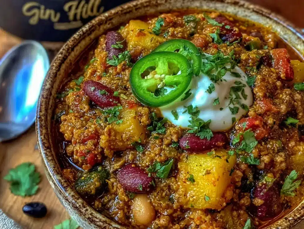 quick healthy turkey chili - featured image