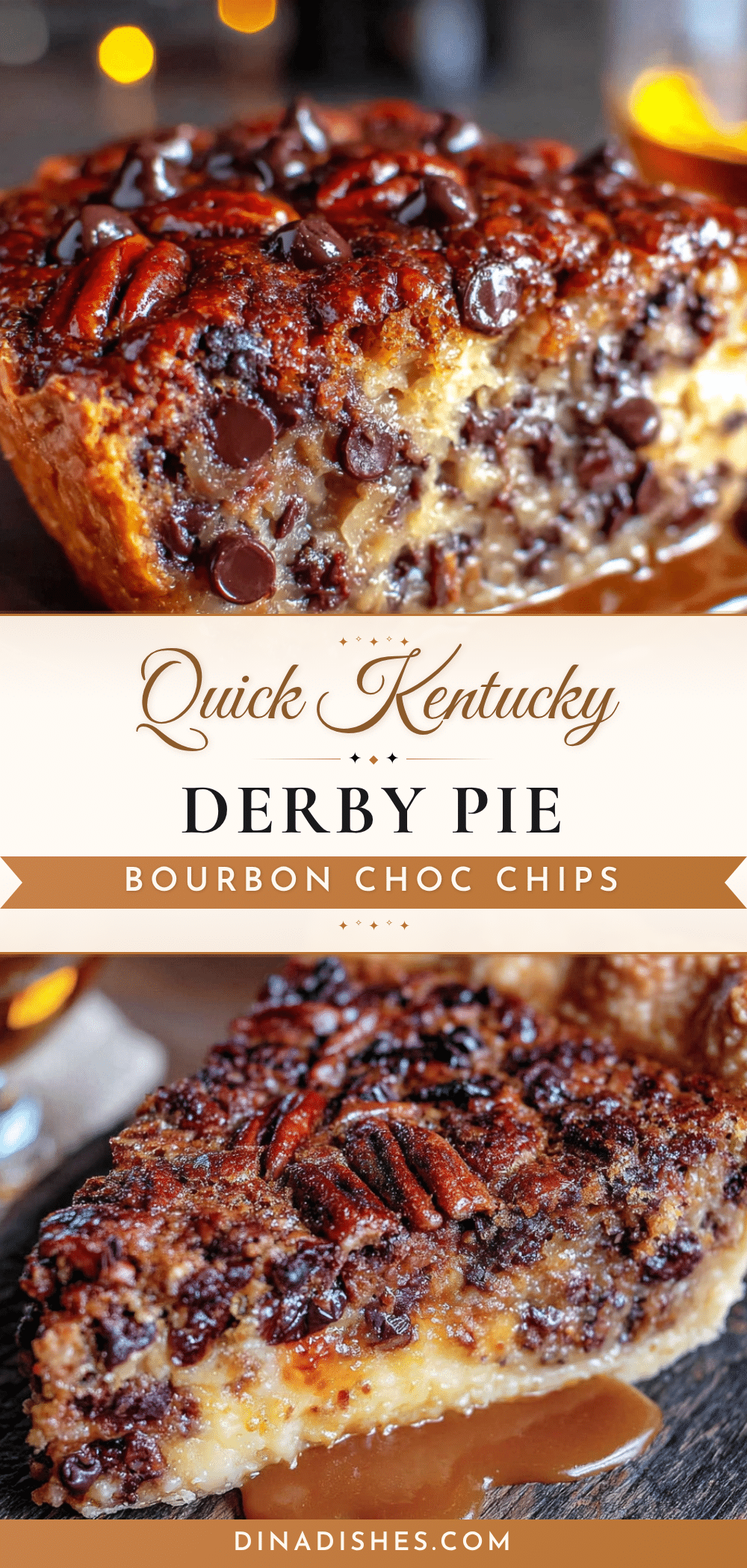 quick Kentucky Derby pie with bourbon chocolate chips recipe