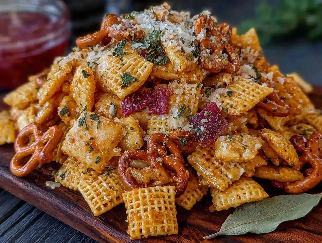 Quick Smoky Ranch Chex Mix preparation steps