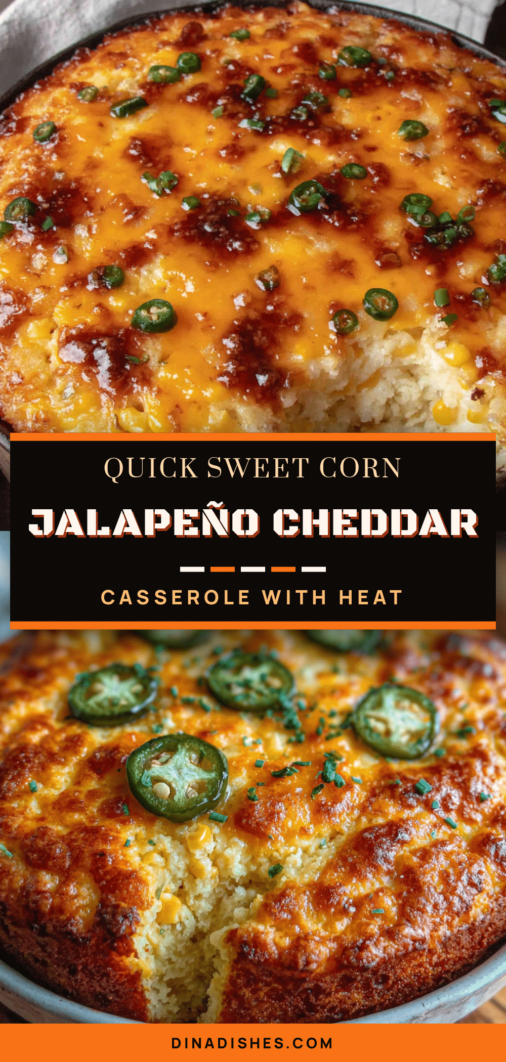 quick sweet corn casserole with jalapeño & cheddar recipe