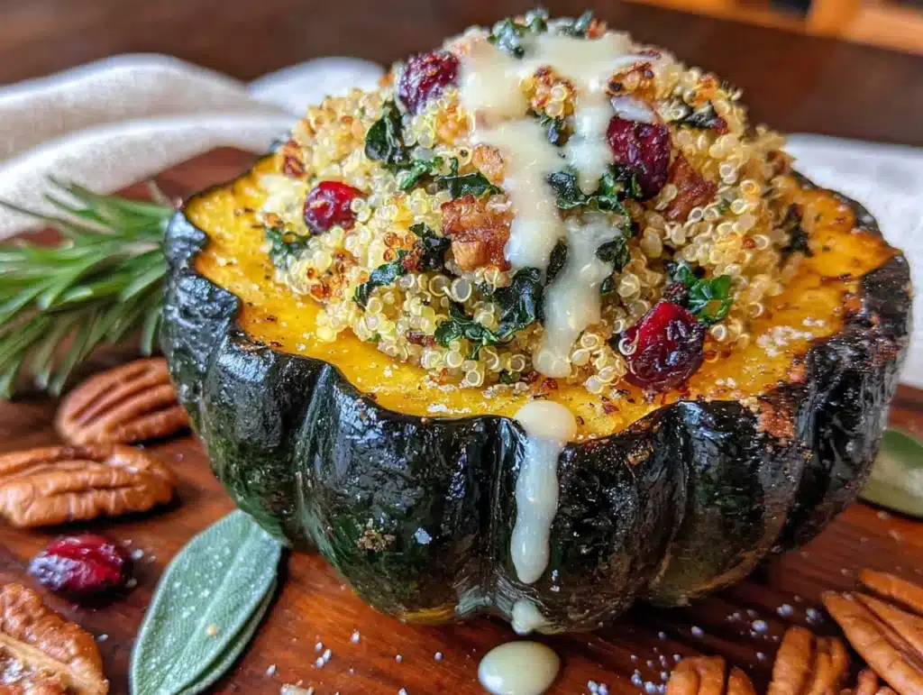 quinoa stuffed acorn squash - featured image