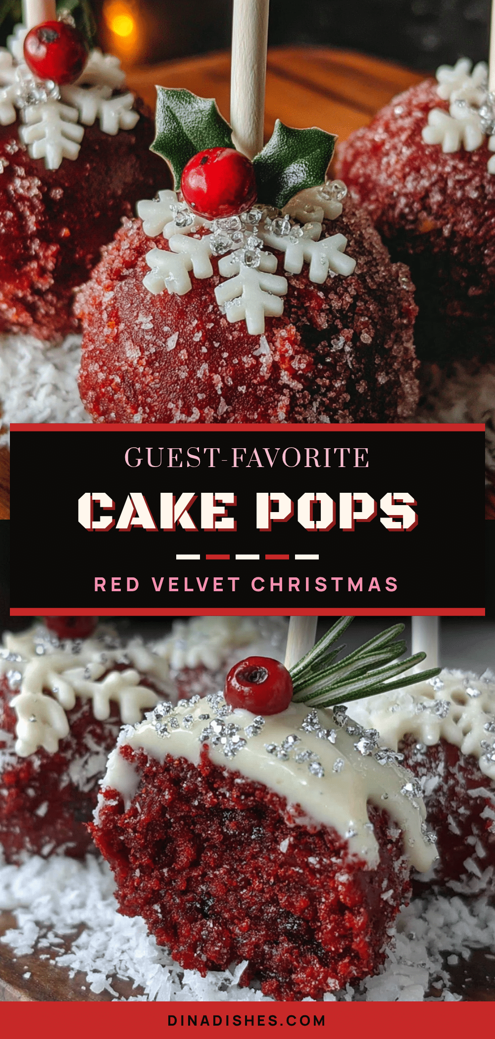 red velvet Christmas cake pops recipe
