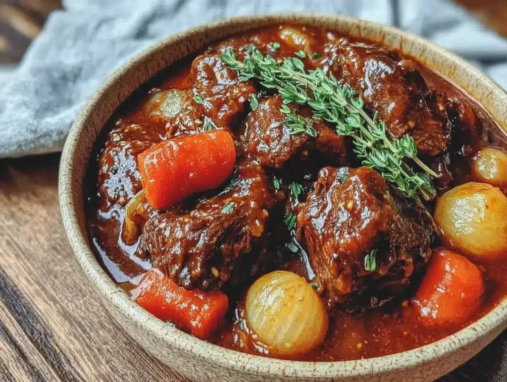 red wine beef stew - featured image