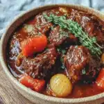 red wine beef stew - featured image