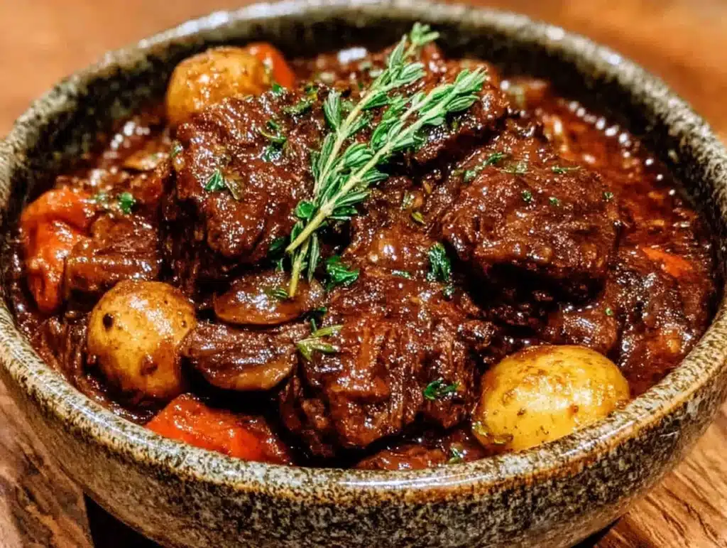 red wine beef stew - featured image