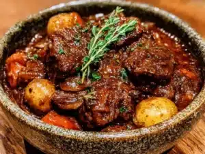 red wine beef stew - featured image
