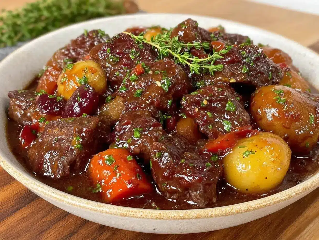red wine beef stew preparation steps