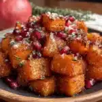 roasted butternut squash with pomegranate - featured image