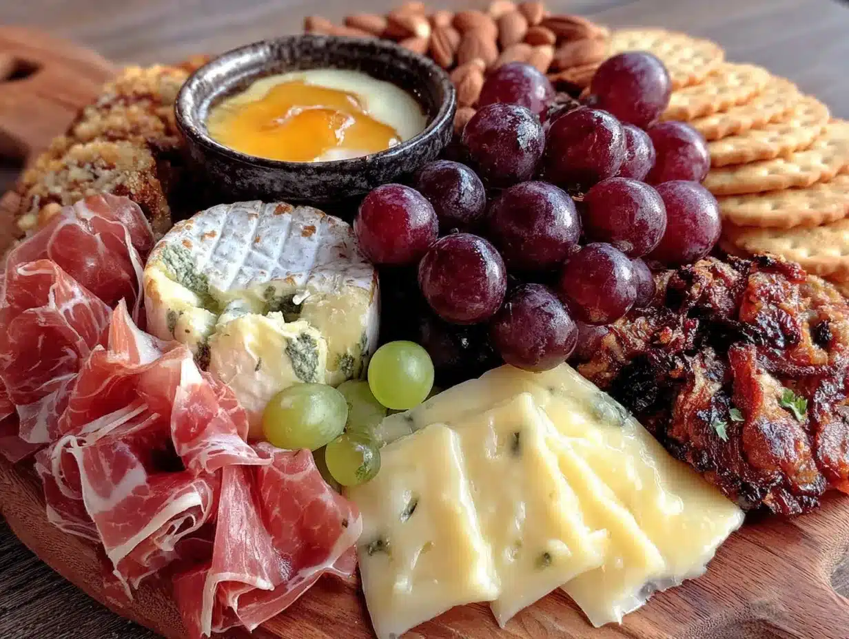 romantic charcuterie board for two preparation steps