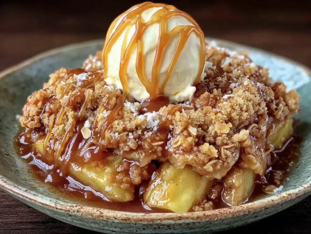 Salted Caramel Apple Crisp - featured image