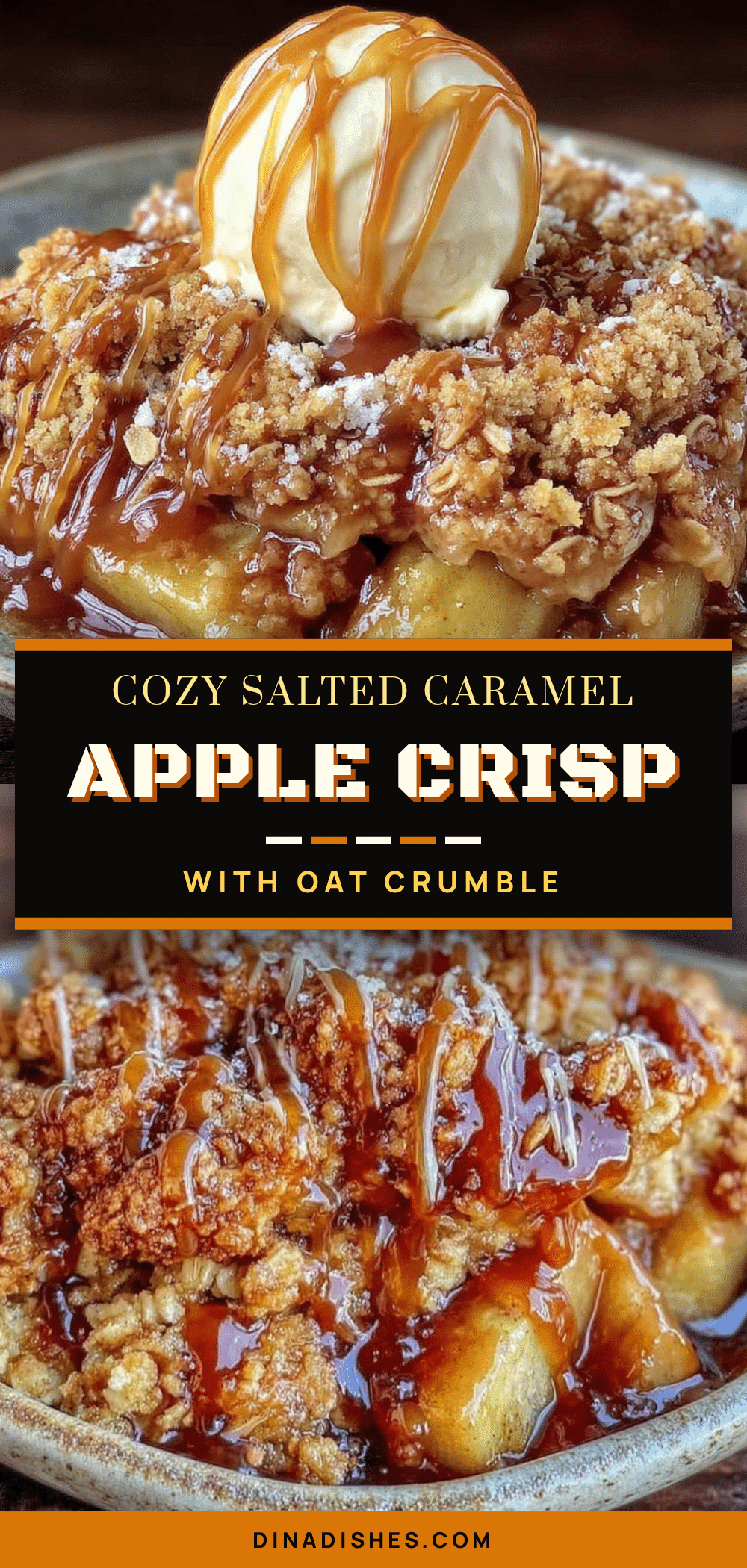 Salted Caramel Apple Crisp recipe