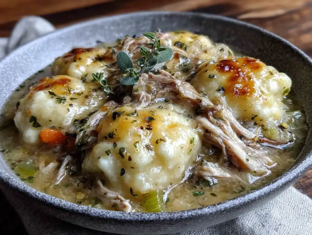 slow cooker chicken and dumplings - featured image