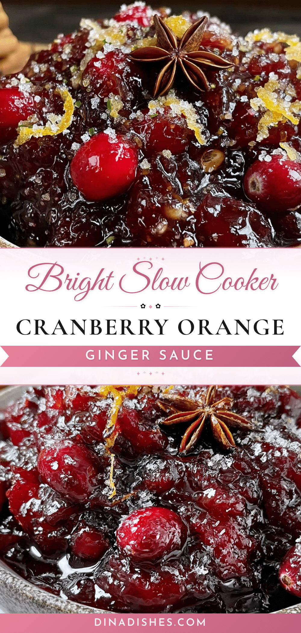 slow cooker cranberry orange sauce with ginger recipe