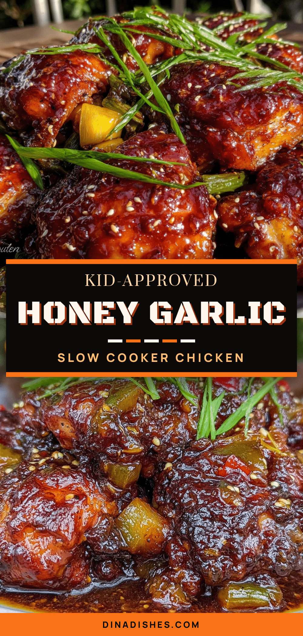 Slow cooker honey garlic chicken recipe