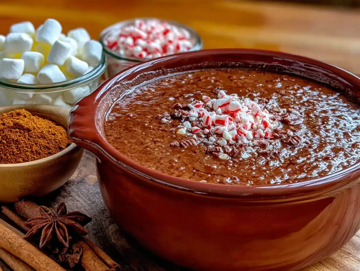 slow cooker hot cocoa bar preparation steps