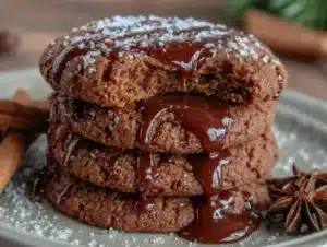 soft gingerbread cookies with molasses icing - featured image