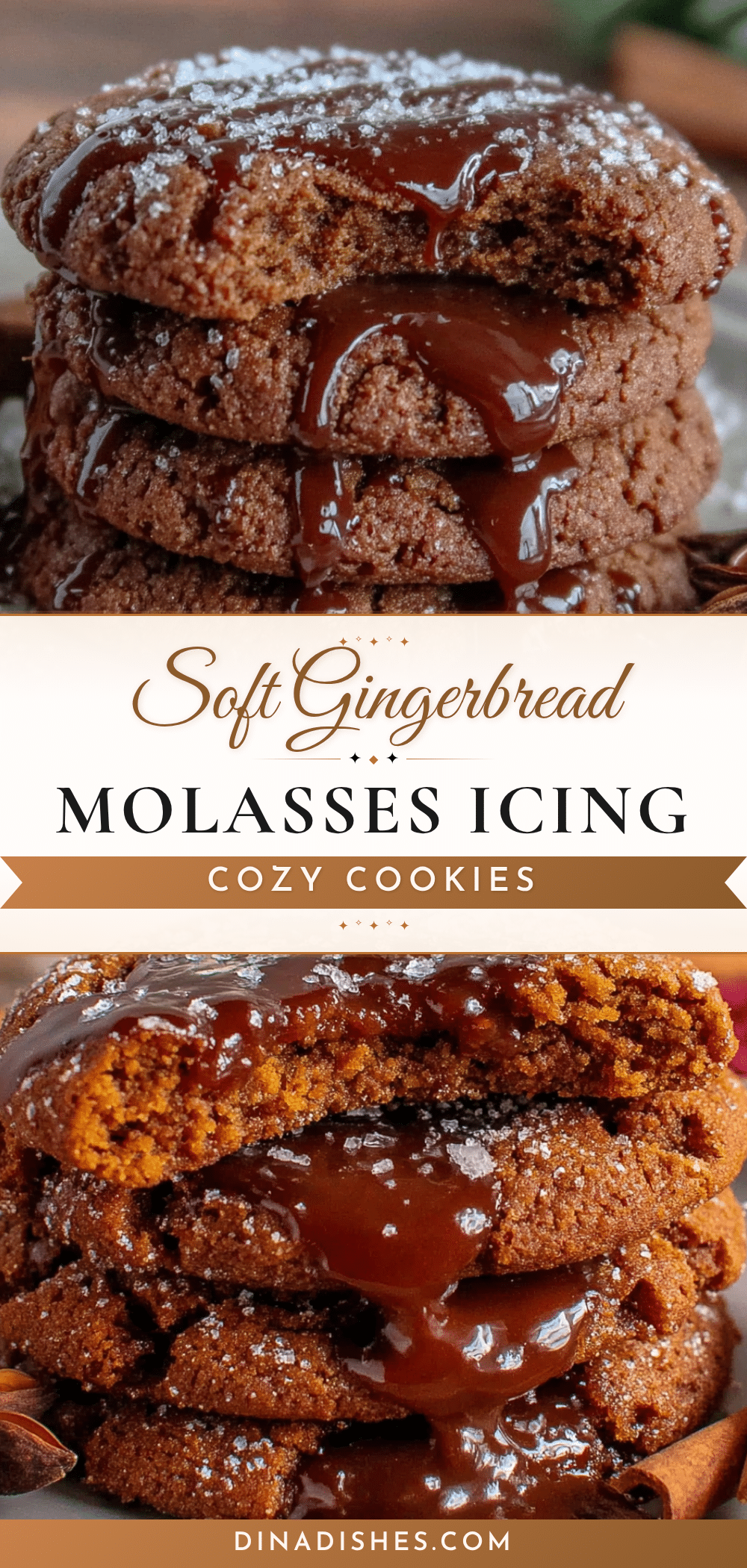 soft gingerbread cookies with molasses icing recipe