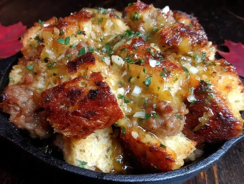 sourdough sausage stuffing - featured image