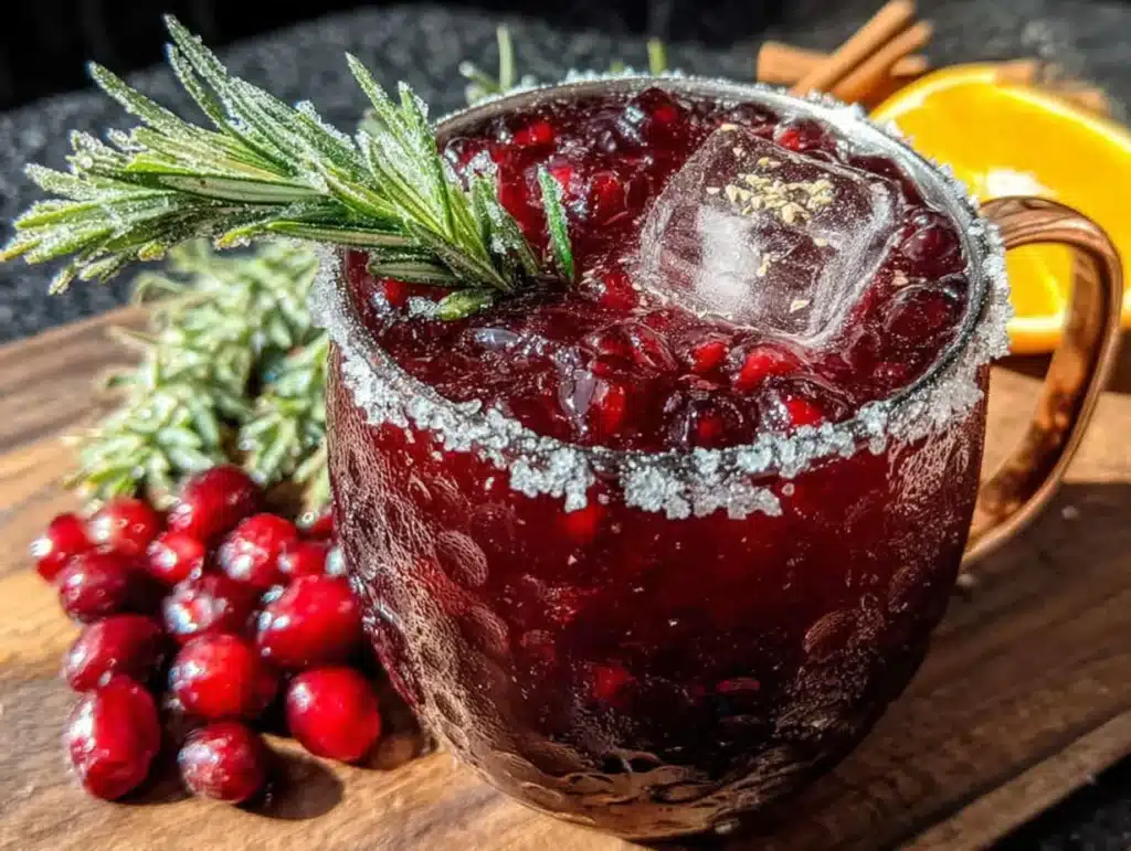 spiced pomegranate mule mocktail - featured image