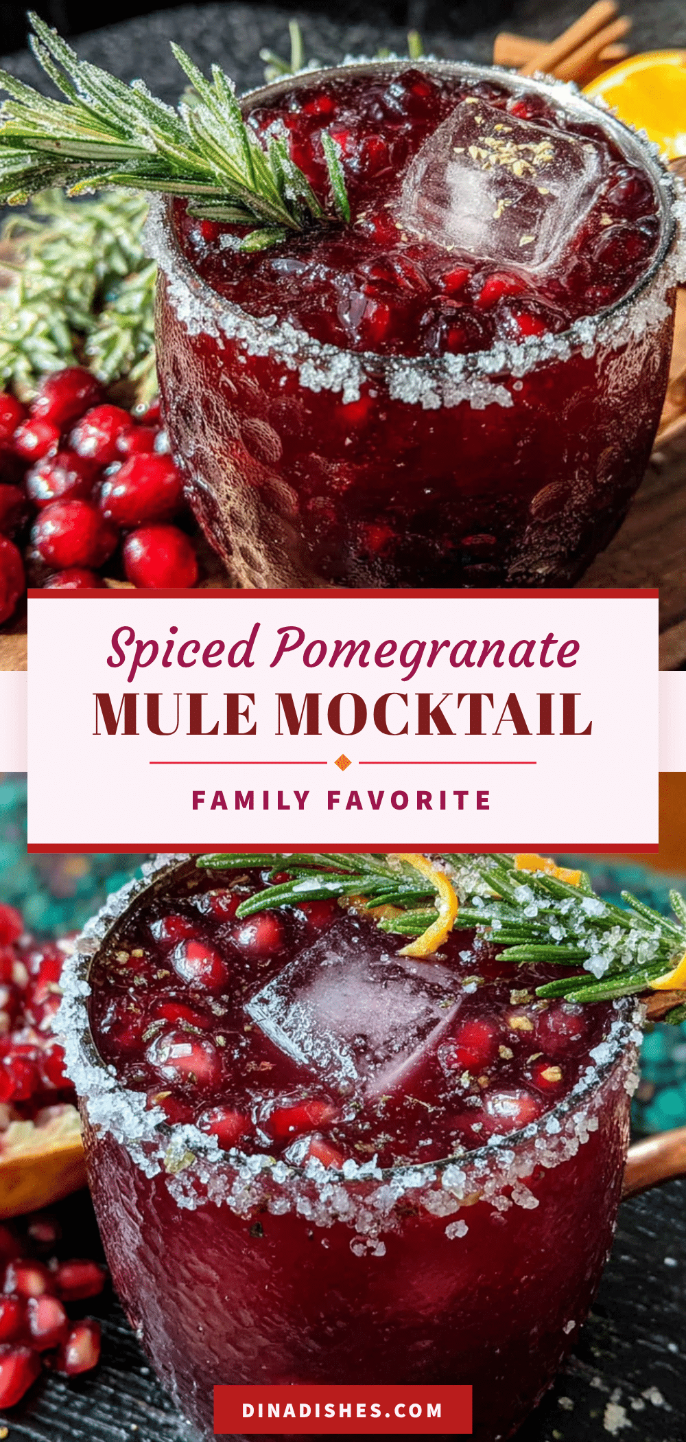 spiced pomegranate mule mocktail recipe