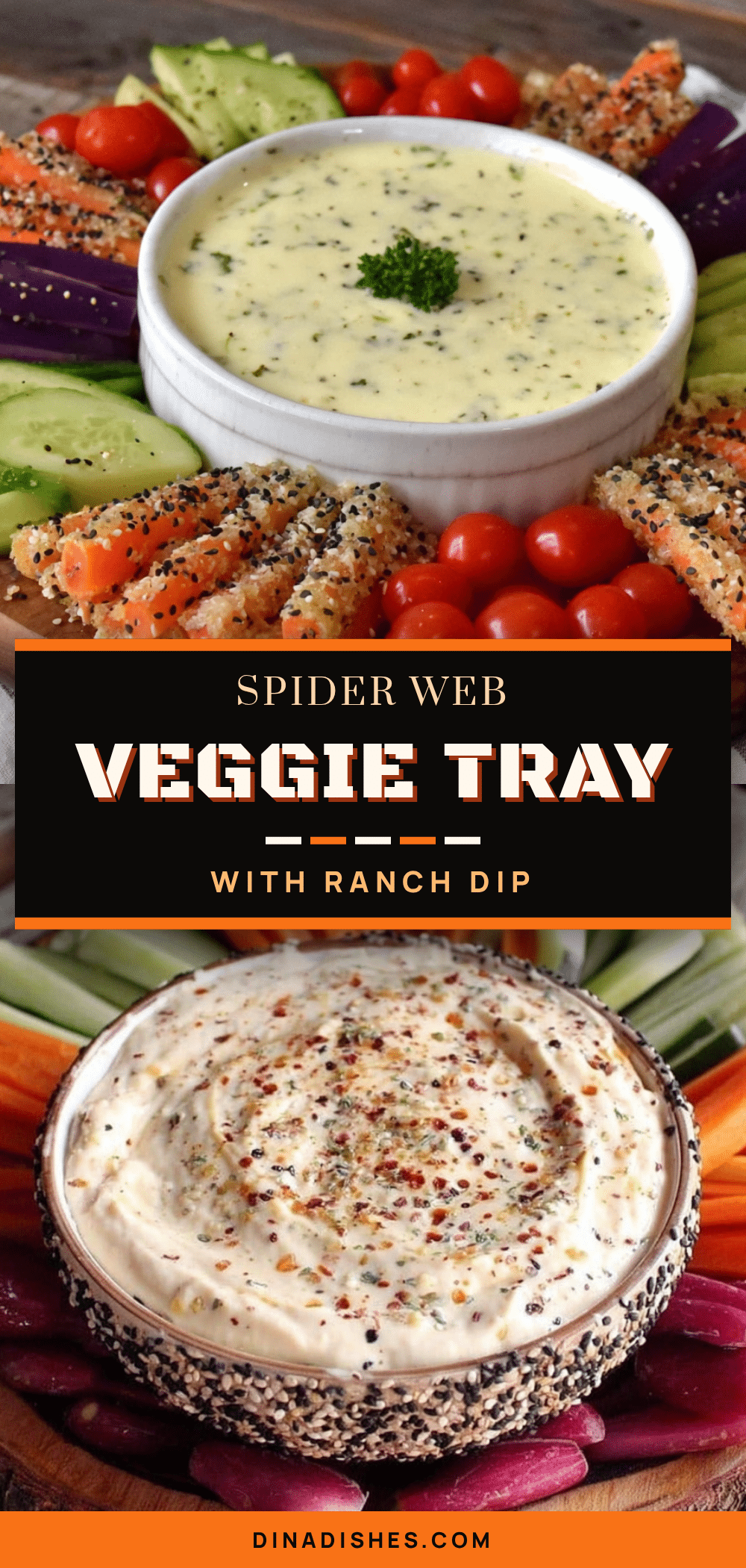 spider web veggie tray recipe