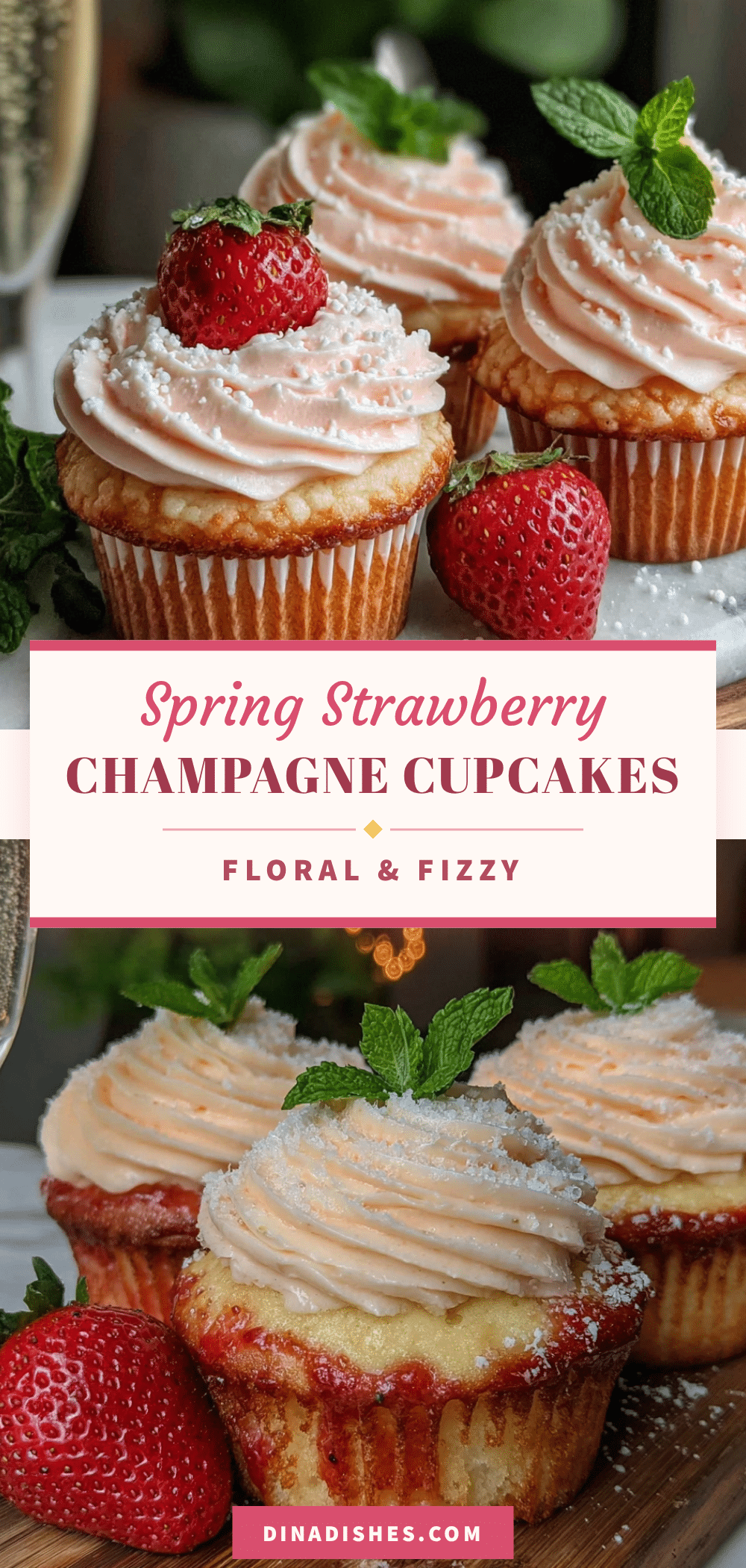 strawberry champagne cupcakes recipe