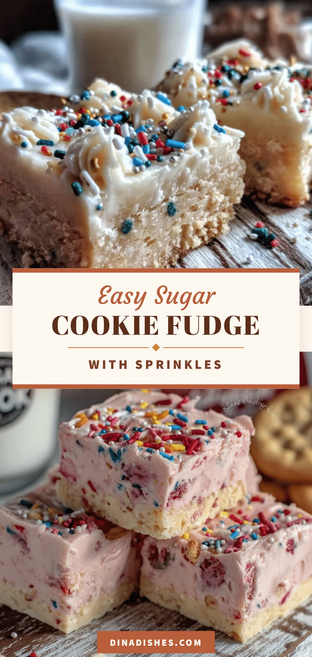 Sugar cookie fudge with sprinkles recipe