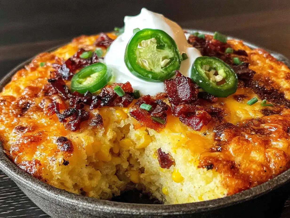 sweet corn casserole with jalapeno cheddar preparation steps