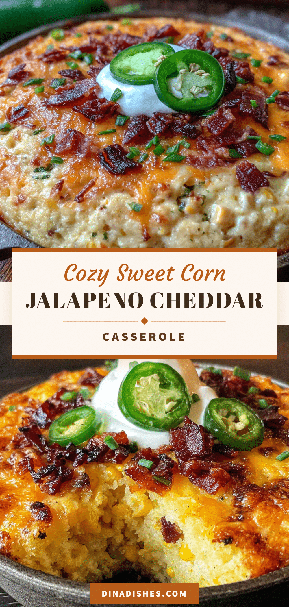 sweet corn casserole with jalapeno cheddar recipe