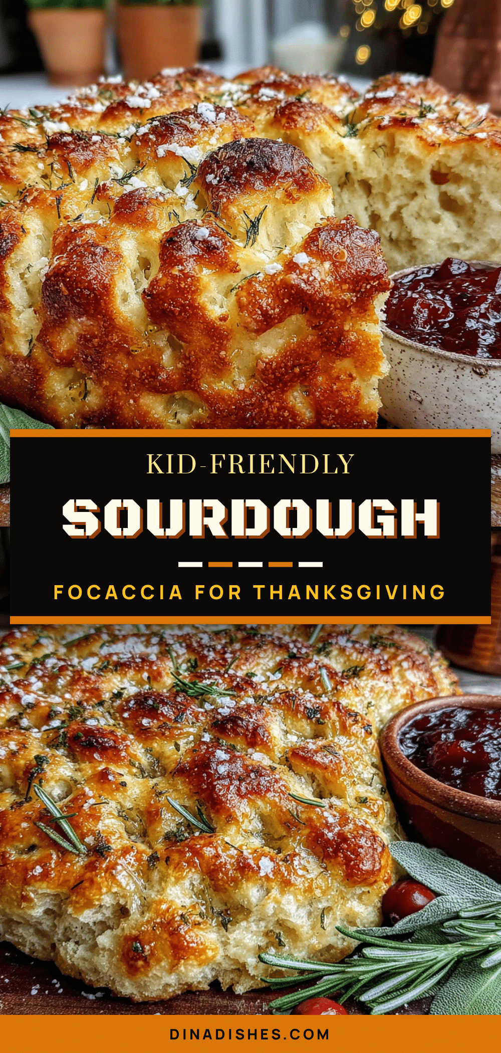 Thanksgiving Sourdough Focaccia recipe