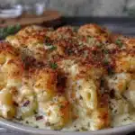 three-cheese baked mac and cheese - featured image