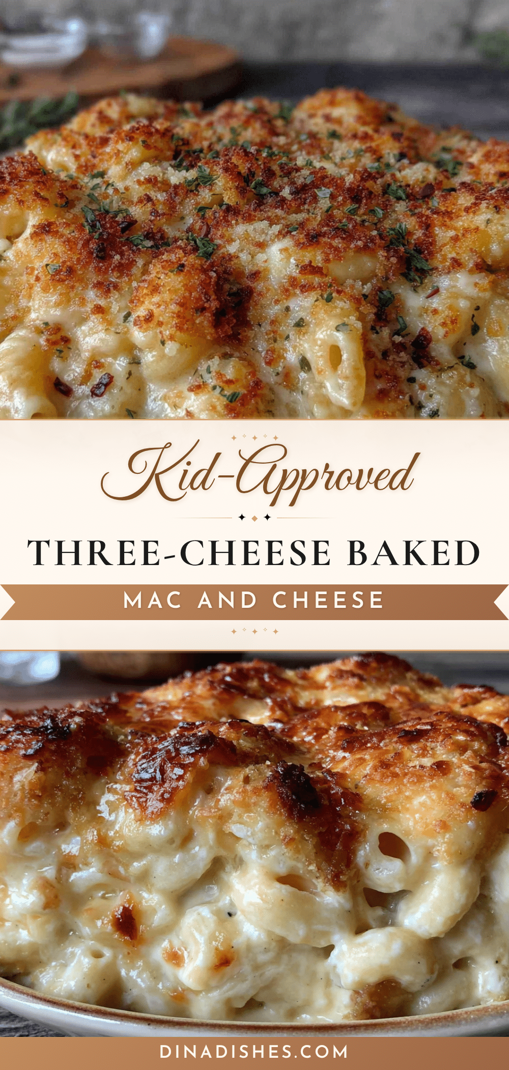 three-cheese baked mac and cheese recipe