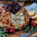 whipped cranberry cream cheese ball - featured image