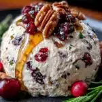 whipped cranberry feta cheese ball - featured image