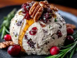 whipped cranberry feta cheese ball - featured image