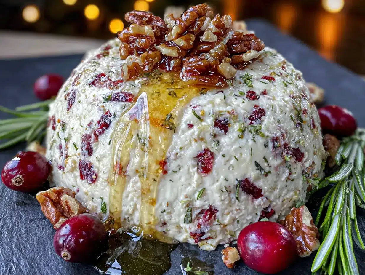 whipped cranberry feta cheese ball preparation steps