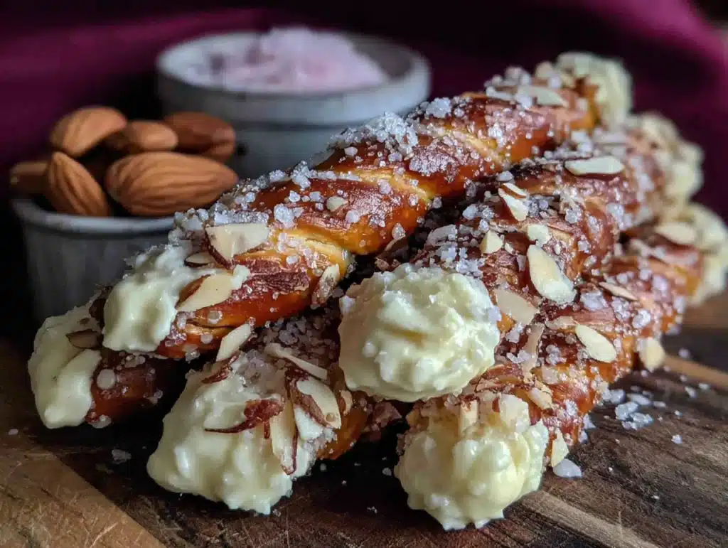 white chocolate witch finger pretzel rods - featured image