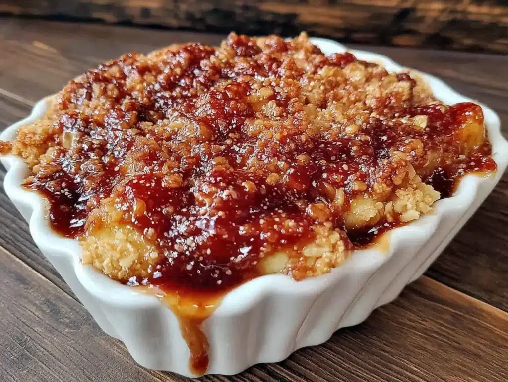 wholesome cinnamon apple crisp with oat crumble - featured image