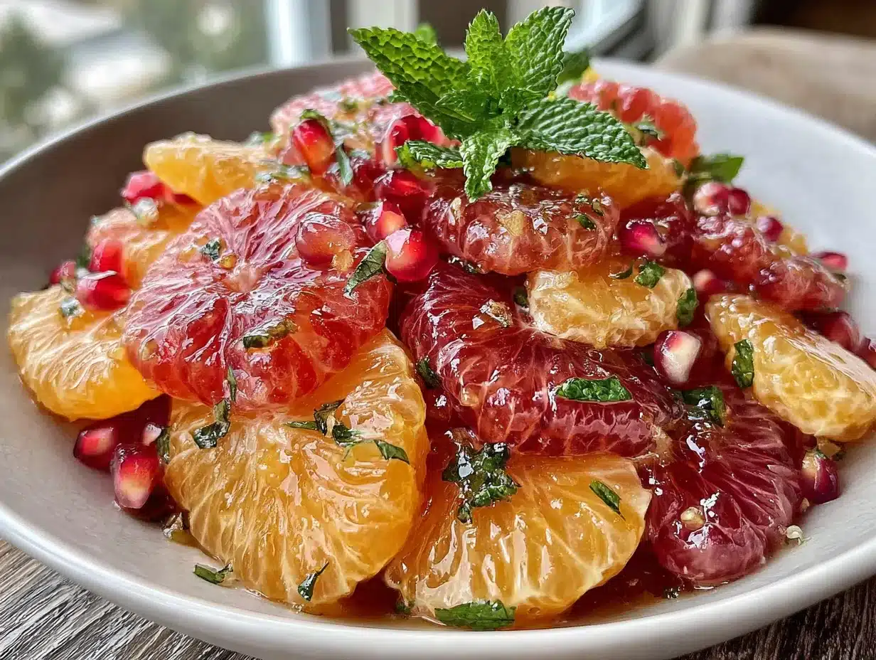 winter citrus pomegranate fruit salad preparation steps
