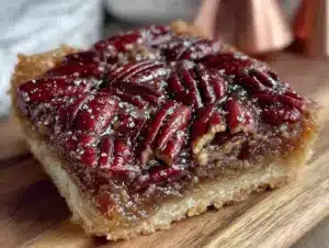 bourbon pecan pie bars - featured image