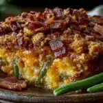 brown sugar bacon green bean casserole - featured image